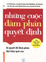 Những cuộc đàm phán quyết định  bí quyết để đàm phán đạt hiệu quả cao  kerry patterson và các tác giả khác; minh hiếu dịch pdf 