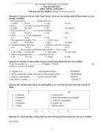 thi HSG môn tiếng anh lớp 7