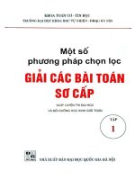 Một số phương pháp chọn lọc giải các bài toán sơ cấp tập 1 phan đức chính 