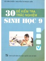 30 đề kiểm tra trắc nghiệm sinh học lớp 9 võ văn chiến 