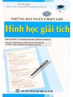 Những bài toán chọn lọc hình học giải tích hồ sĩ vinh 