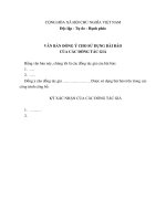 Văn bản đồng ý cho sử dụng bài báo của các đồng tác giả