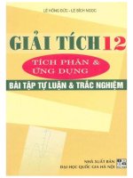 Giải tích 12 tích phân  ứng dụng lê hồng đức 