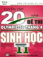 Tuyển tập 20 năm đề thi olympic 30 tháng 4 sinh học 11 
