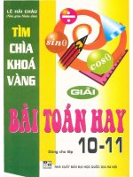 Tìm chìa khóa vàng giải bài toán hay 10 11 lê hải châu 