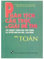 phân tích cấu trúc và giải đề thi môn toán hà xuân thành 