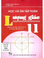 Học và ôn tập toán lượng giác 11 lê bích ngọc 