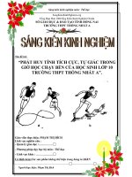 SKKN phát huy tính tích cực, tự giác trong giờ học chạy bền của học sinh lớp 10 trường THPT thống nhất a 