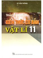 Trắc nghiệm kiến thức cơ bản vật lý 11 lê văn thông 