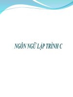 Slide Bài giảng NGÔN NGỮ LẬP TRÌNH C