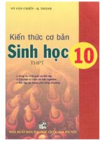 Kiến thức cơ bản sinh học 10 võ văn chiến 