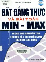 Bất đẳng thức và bài toán min max nguyễn phú khánh 