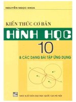 Kiến thức cơ bản hình học 10  các dạng bài tập ứng dụng nguyễn ngọc khoa 