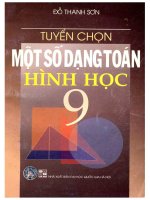 Tuyển chọn một số dạng toán hình học 9 đỗ thanh sơn 