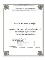 SKKN NGHIÊN cứu THIẾT kế tài LIỆU điện tử hỗ TRỢ dạy học vật lí 10 TRUNG học PHỔ THÔNG 