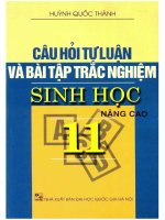 Câu hỏi tự luận và bài tập trắc nghiệm sinh học 11 nâng cao huỳnh quốc thành 