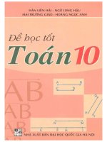 Để học tốt toán 10 hàn liên hải 