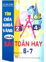 Tìm chìa khóa vàng giải bài toán hay 6 7 lê hải châu 
