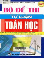 Bộ đề thi tự luận toán học nguyễn văn nho 