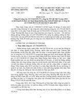 BC Cong tac ATVSLD-PCCN, cong tac PCLB-TKCN nam 2012, ke hoach 2013_28-01-13