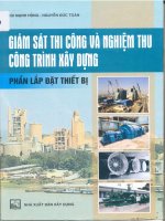 Giám sát thi công và nghiệm thu công trình xây dựng  phần lắp đặt thiết bị  bùi mạnh hùng, nguyễn đức toàn pdf 