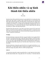 Khí thiên nhiên và sự hình thành khí thiên nhiên