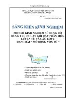 SKKN MỘT SỐ KINH NGHIỆM SỬ DỤNG ĐỒ DÙNG TRỰC QUAN KHI DẠY PHÂN MÔN LUYỆN TỪ VÀ CÂU LỚP 2 - DẠNG BÀI “ MỞ RỘNG VỐN TỪ ”