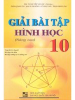Giải bài tập hình học 10 nâng cao nguyễn văn lộc 