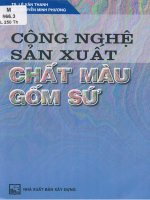 Công nghệ sản xuất chất màu gốm sứ  lê văn thanh, nguyễn minh phương pdf 
