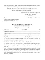 Mẫu văn bản đề nghị xác nhận đăng ký bản cam kết bảo vệ môi trường