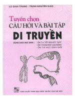 Tuyển chọn câu hỏi và bài tập di truyền lê đình trung 
