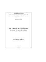 Phát triển du lịch biển sầm sơn ứng phó với biến đổi khí hậu 