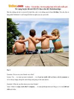 Từ vựng luyện thi nói IELTS theo chủ đề: Relationships