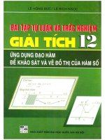 Bài tập tự luận và trắc nghiệm giải tích 12 ứng dụng đạo hàm lê hồng đức
