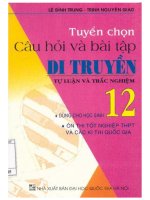 Tuyển chọn câu hỏi và bài tập di truyền 12 lê đình chung 