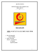 Tiểu luận nhóm đề tài  môn vi xử lý và cấu trúc máy tính 