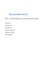 Luận văn đề tài  tìm hiểu kiến trúc vi xử lý intel xeon e7 family 