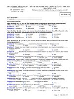 de thi thpt quoc gia 2015 mon tieng anh