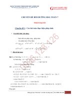 CHUYỀN đề bồi DƯỠNG HSG TOÁN 7 