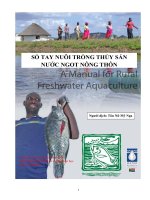 Sổ tay nuôi trồng thủy sản nước ngọt nông thôn  tôn nữ mỹ nga dịch 