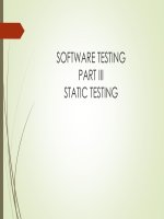 software testing  Static testing