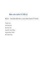 Luận văn đề tài  tìm hiểu kiến trúc vi xử lý intel xeon e7 family 