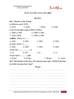 BỘ 9 đề ôn THI HKII môn TOÁN lớp 3 