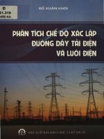 Phân tích chế độ xác lập đường dây tải điện và lưới điện  với ví dụ áp dụng và chương trình trong MATLAB  đỗ xuân khôi pdf 