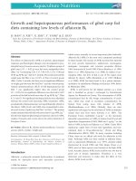 Aquaculture nutrition, tập 16, số 4, 2010  