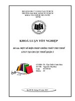 Khóa luận tốt nghiệp một số biện pháp chống thất thu thuế giá trị gia tăng tại chi cục thuế quận 5 