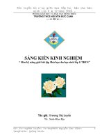 skkn rèn kỹ năng giải bài tập hóa học cho HS lớp 8 