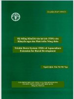 Hệ thống khuếch tán lợi ích (TDS) của khuyến ngư cho phát triển nông thôn  tôn nữ mỹ nga dịch 