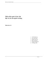 Đề tài phần mềm quản lý thư viện đặc tả yêu cầu người sử dụng 