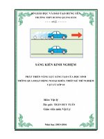 SKKN phát triển năng lực sáng tạo của học sinh thông qua hoạt động ngoại khóa thiết kế thí nghiệm vật lý lớp 10 